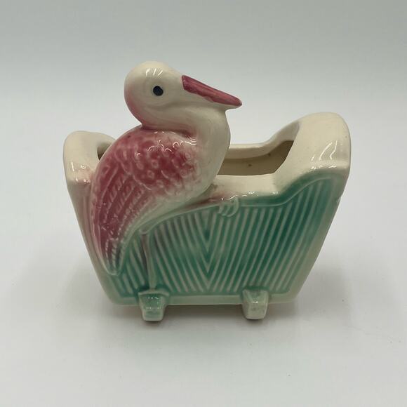 Vintage Ceramic Bird Planter - Picture 1 of 9